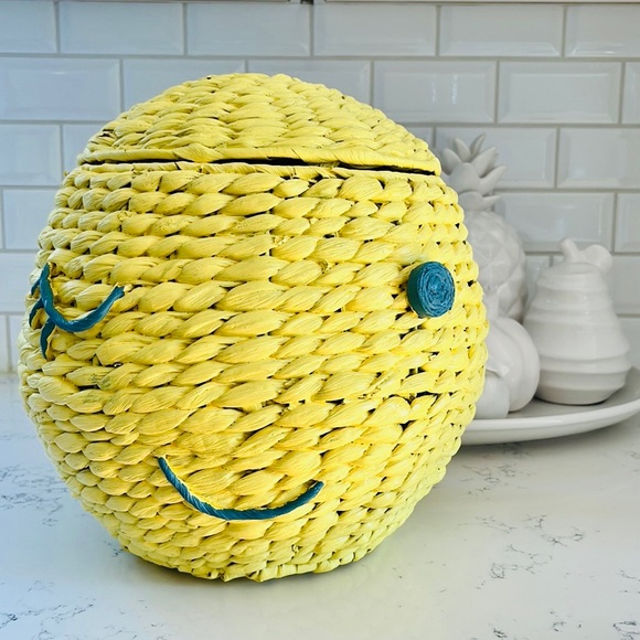 Pottery Barn Kids Other - Pottery Barn Kids Happy Face  Storage Basket